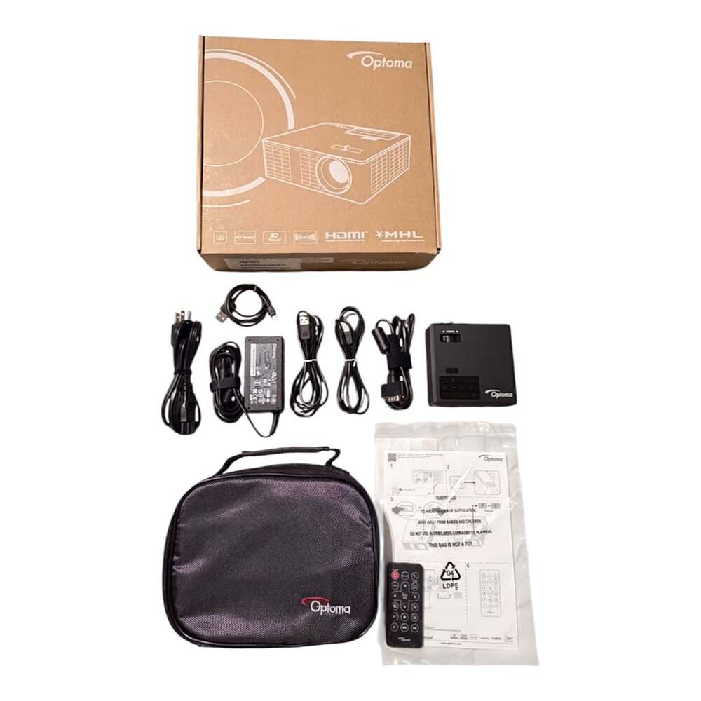 Optoma ML750 WXGA 700 Lumen 3D Ready Portable DLP LED Projector with Case & Acce
